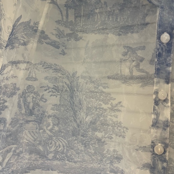 Laura Ashley and Urban Outfitters sheer Toile Blouse Cottagecore - Picture 3 of 6